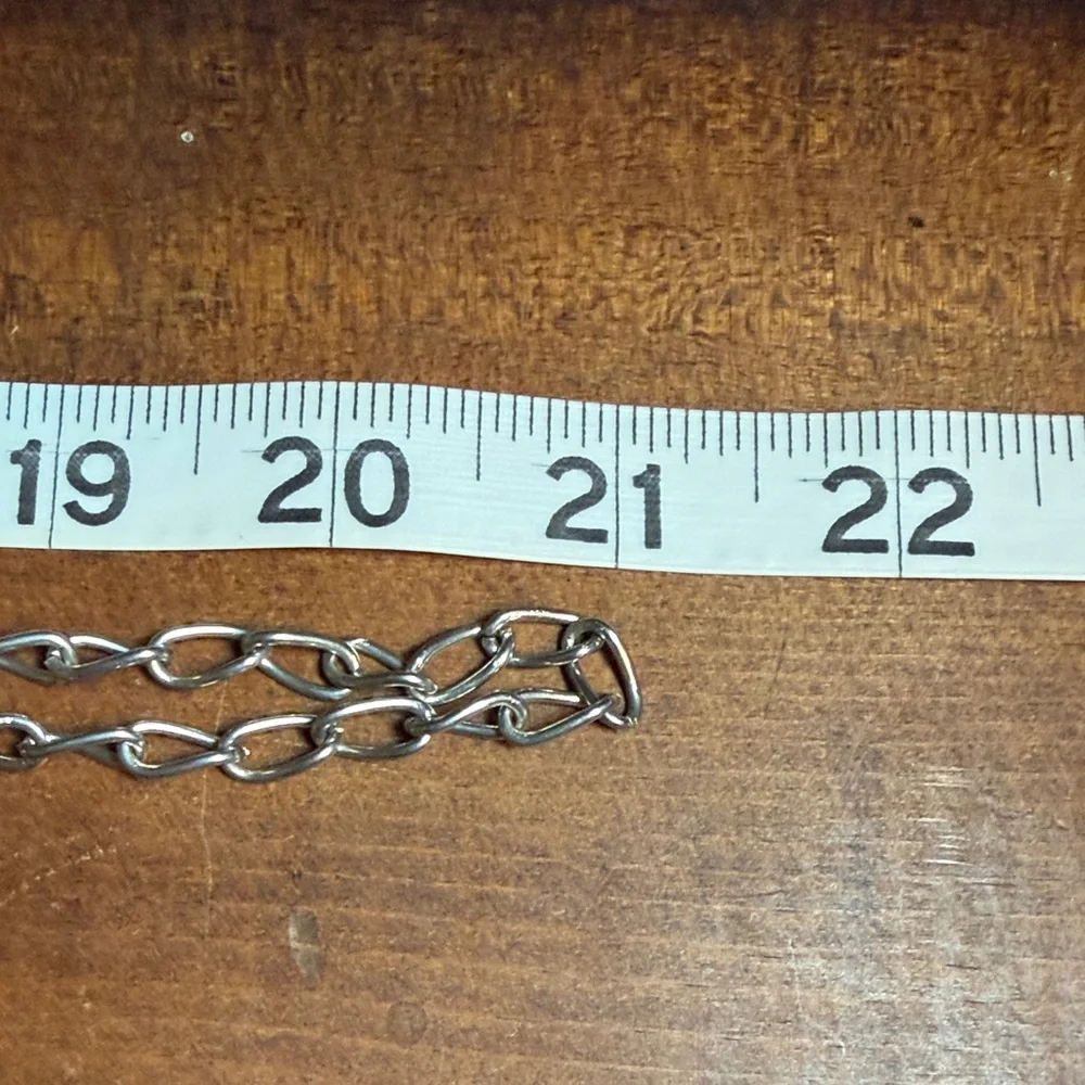 Y2K Silver Oval-Link Chain Waist Belt Approx 42” total length Adjustable